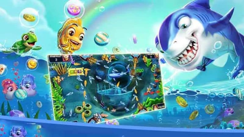 Giao diện game Bắn Cá H5 sống động trên nền web Nohu